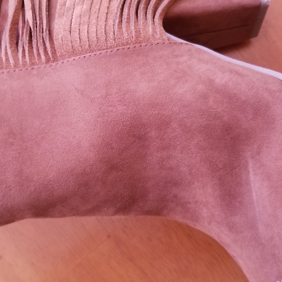 Mossimo ankle boots peep toe fringe design - Picture 14 of 16